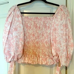 Caroline Constas puff sleeve top